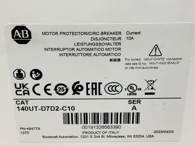 Used 2023 ALLENBRADLEY 140UTD7D2C10 Circuit Breakers Ohio US | HGR 24 #1545305