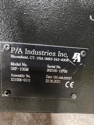 USED P/A INDUSTRIES INC MODEL: SRF-105M