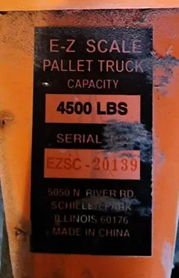 USED E-Z SCALE 4500 LB