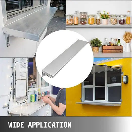 70.8" X 11.6" Wide flip up folding shelf