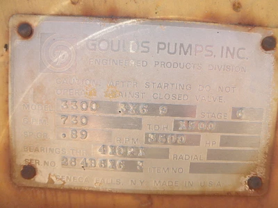 USED GOULDS 3300 3X6X9