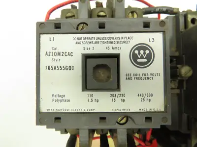 Westinghouse 765A555G01 Motor Reversing Starter 7.5-25 Hp 110-600V 3PH