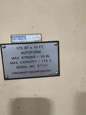 CINCINNATI INC 175AF-10 Press Brakes-Hydraulic Power | Asset Exchange Corporation (7)