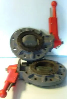 QTY. 2. AV PLASTIC BUTTERFLY VALVE MFL# 9036774 3"...