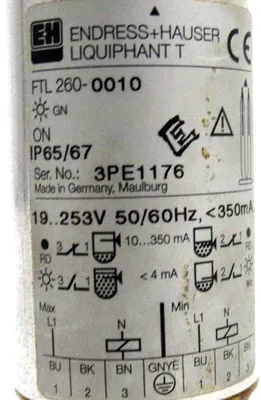 USED ENDRESS HAUSER FTL260-0010 LEVEL SWITCH FTL2600010