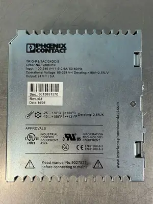 Phoenix Contact Trio-PS/1AC/24DC/5 Power Supply Mod. 2866310 (4.2.3)