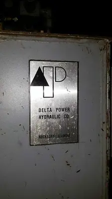 USED DELTA POWER HYDRAULIC CO. 5 HP HYDRAULIC PUMP/TANK POWER SOURCE COMBINATION