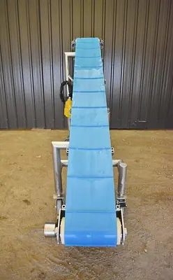 Used Belt Conveyor, 13’’ Wide X 115’’ Long, Variable Speed