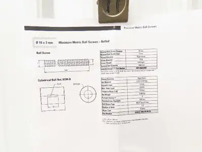 Nook Industries Linear Ball Screw 10mm Dia X 3mm X Pitch 1225mm OAL