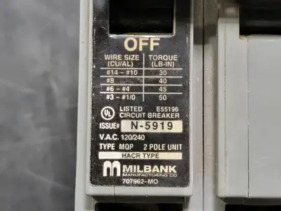 Used MILBANK MQP230 Switchgears British Columbia CA | Lenmark #241662