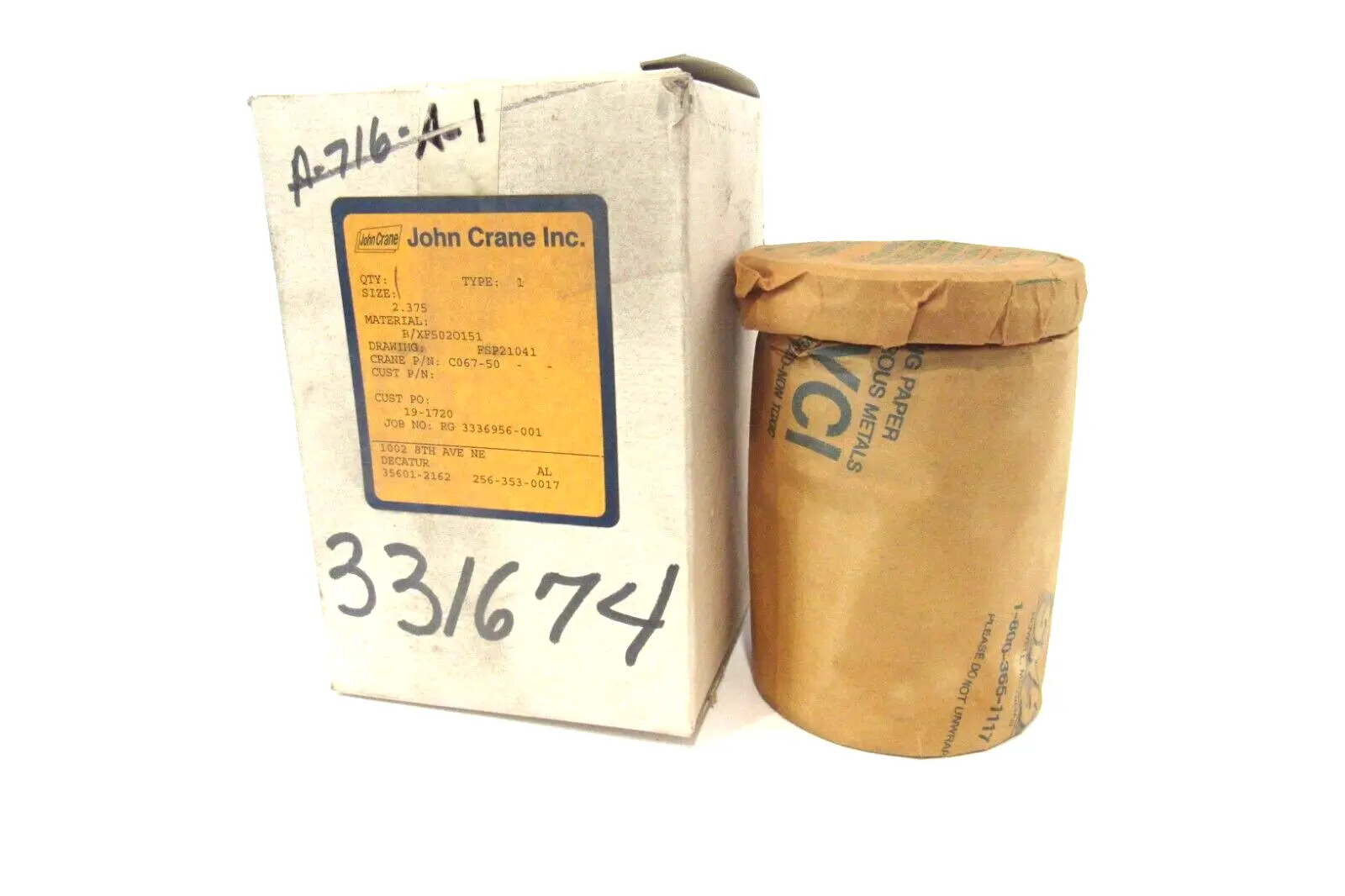 NEW JOHN CRANE SHAFT SEAL TYPE 1 SIZE 2.375 C067-50 FSP21041