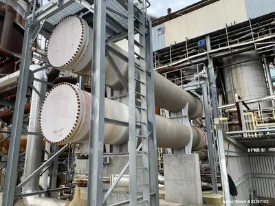 Used Southern Heat Exchanger 8500 Sq. Ft. 304L Stainless Horizontal Heat Exchanger – 51" x 26', Built 2019
