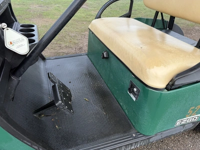 (1) 2017 E-Z-Go golf cart with a Kawasaki gas engine, model 625111G01, includes canopy, ball cover, ...