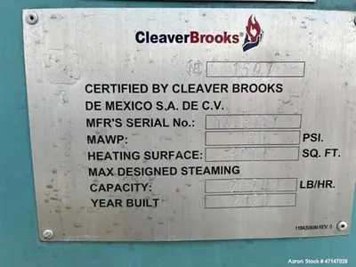 USED CLEAVER BROOKS CB 700-600