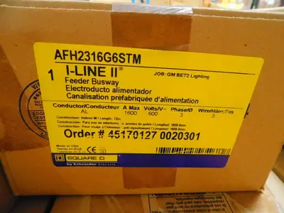 New | in-Stock SQUARE D AFH2316G6STM Bus Bars & Plugs Texas US | Aucto #1308582