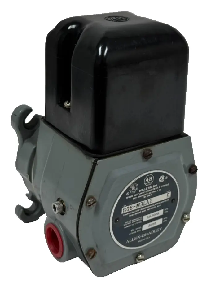 NEW ALLEN BRADLEY 808-M3LA1 SPEED SWITCH SER. F 50-1000RPM 2000MAX RPM