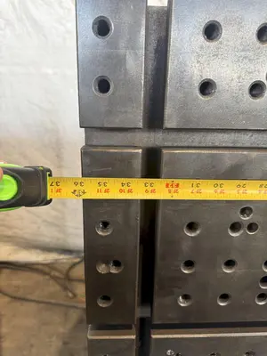 36" WIDE X 60" TALL X 24" DEEP T-SLOTTED ANGLE PLATE SET. STOCK # 0222426