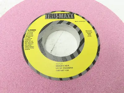 TRU-MAXX 06292015 Surface Grinding Wheel 12"Dia 1"Thick 3"Arbor 46 Grit Lot of 2