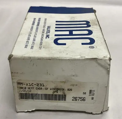 New | in-Stock MAC MM-A1C-231 Pump & Valve Parts | Surplus Asset Holdings #1216196