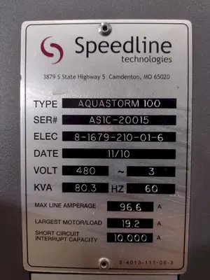 USED ELECTROVERT AQUASTORM 100