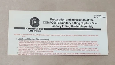 NEW Continental Disc Corporation 228164