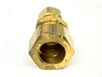 5/8" OD 3/8" OD | 5/8" OD Compression Tube x 3/8" OD Compression Tube Coupling Brass - New Other