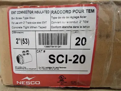 2" EMT Set Screw Type Connector SCI-20 (Box of 20)