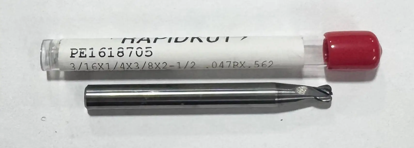 RapidKut 3/16" Carbide End Mill 4 Flute Necked .047" Radius TiAlN Coated