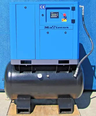 2025 Maximus 10 HP Rotary Screw Air Compressor with 80 Gallon Tank 230V 3 Phase