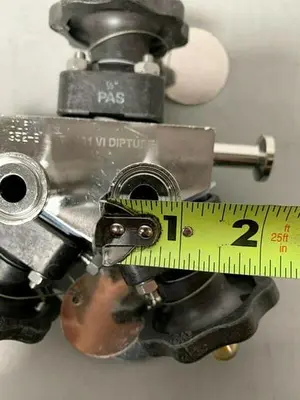 USED ITT INDUSTRIES PURE-FLO DSA-.5-PF-419-.5 DIAPHRAGM VALVE W/ 1/2" SANITARY FIT
