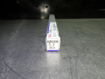 Nachi 5.2mm Coolant Thru 25xD Carbide Drill 6mm Shank AQDEXOH25D0520 (LOC1318D)