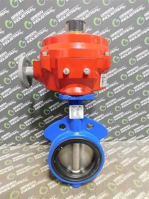 Bray Controls & DelTech 4" Actuated Butterfly Valve 70-0061-113D0-536/A Used