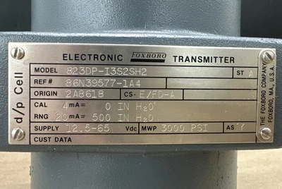 New | in-Stock Foxboro 823DP-I3S2SH2 Test Equipment - Other Indiana US | J&J Industrial Supply #1232757