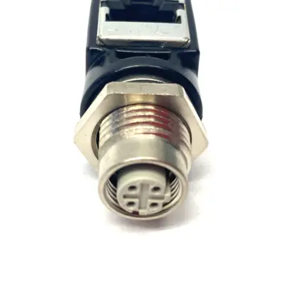 New | in-Stock HARTING Panel Feed-Through Adapter M12-RJ45 Right Angled Disconnects Michigan US | Maverick Industrial Sales #1392938