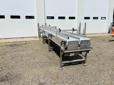 KleenLine 14.5ft Dual Belt Stainless Steel Flat Conveyor