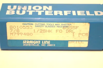 NEW UNION BUTTERFIELD 8010553 6555F 7/8'' SHANK DRILL