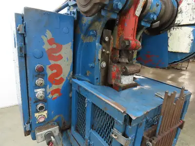 L & J No 2 Mechanical Punch Press OBI 18 Ton 2.5" Stroke 18x11.5" Bed 6.5 Throat