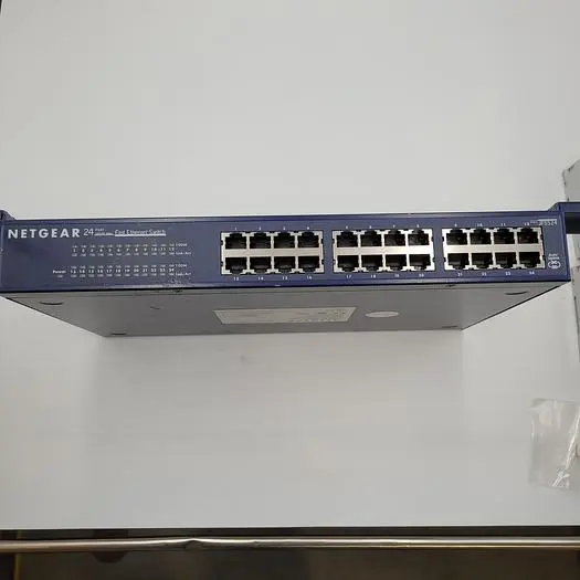 Used NETGEAR NETGEAR JFS524 — 24 PORT 10/100 FAST ETHERNET UNMANAGED SWITCH Network Switches | ND Industrial Surplus #1225451