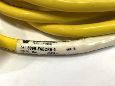 USED ALLEN BRADLEY SER. B DOUBLE END AC MICRO CABLE F/M M12 5M
