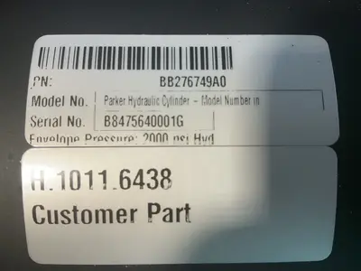 Used PARKER H. 1011.6438 Hydraulic Cylinders Ohio US | HGR 24 #1357386