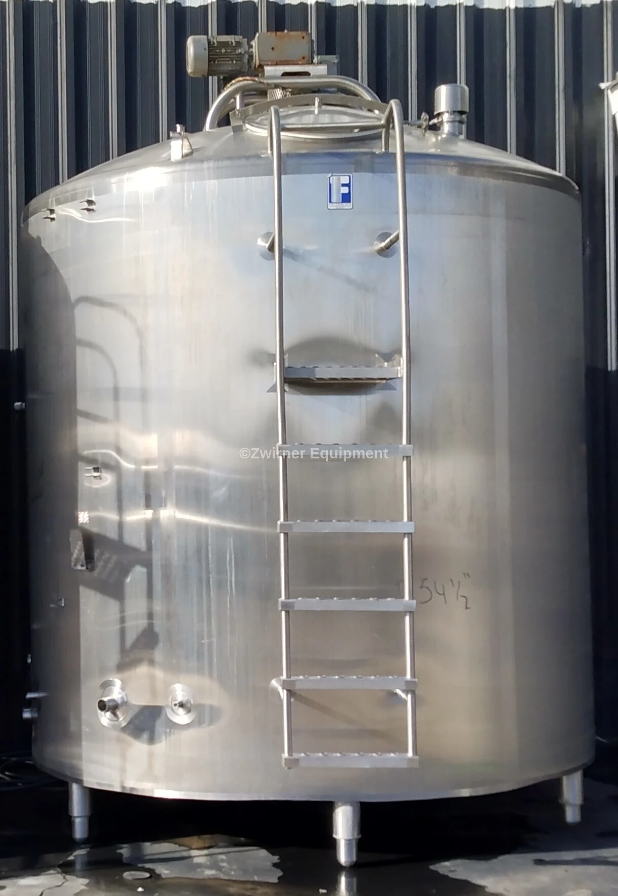FELDMEIER 3,000 GALLON DOME TOP, FLAT BOTTOM, PRESSURE WALL PROCESSOR