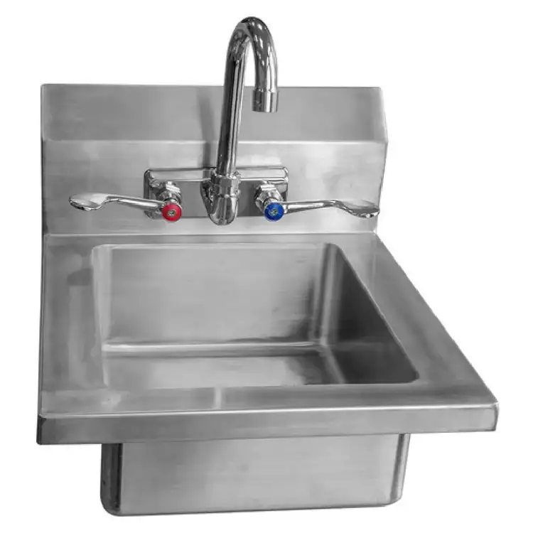 New | in-Stock Atosa New Atosa MRS-HS-14 (W) Hand Sink with Wrist Blade Handle - 14"W x 16.5"D x 11"H Hand Washing and Sanitizing Illinois US | Falcon Restaurant Supply #1375476