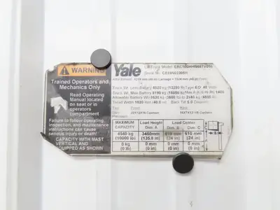 Yale ERC100HHN48TV096 Forklift Mast 2 Stage 3 Lever 135.8" Lift 10000lb *Read