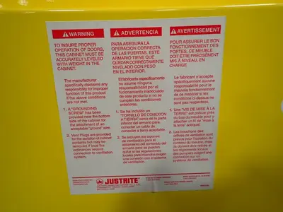 Justrite 30 Gal Flammable Liquid Storage Cabinet