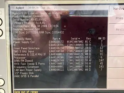 Used AGILENT ESA-E SERIES SPECTRUM ANALYZER 9KHZ-6.7GHZ Spectrum Analyzers | Maverick Industrial Sales #1120149