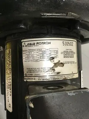 USED EG&G ROTRON DR353BR72
