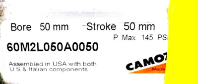NEW CAMOZZI 60M2L050A0050 TIE ROD CYLINDER BORE 50MM STROKE 50MM