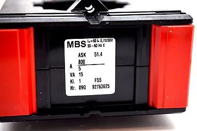 NEW MBS ASK 51.4 800 CURRENT TRANSFORMER 09G 92763630