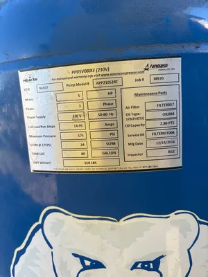 Used POLAR AIR PP05V080I3 Air Compressors (Misc) South Carolina US | ESS Industrial Equipment Sales #1487236