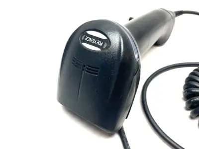 USED KEYENCE HANDHELD CODE READER/SCANNER, 0-114MM READING